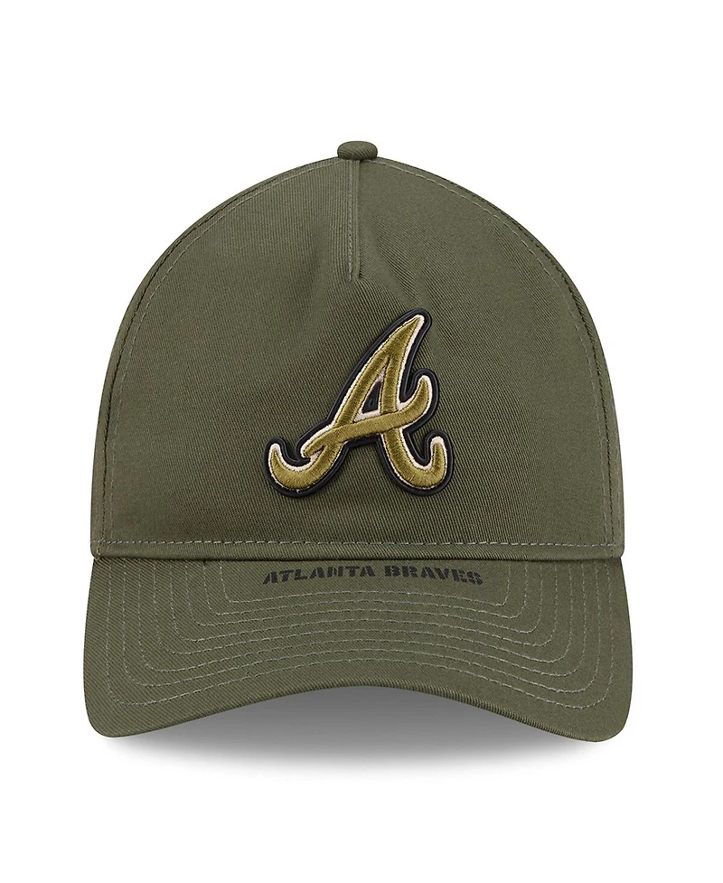 New Era Men's Olive Atlanta Braves 2026 Armed Forces Day 9TWENTY Adjustable Hat