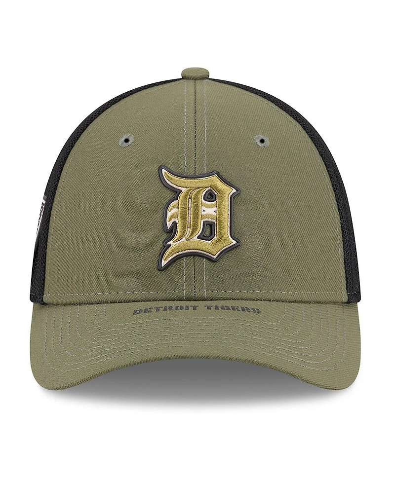 New Era Men's Olive Detroit Tigers 2026 Armed Forces Day 39THIRTY M-Crown Flex Hat