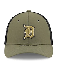 New Era Men's Olive Detroit Tigers 2026 Armed Forces Day 39THIRTY M-Crown Flex Hat