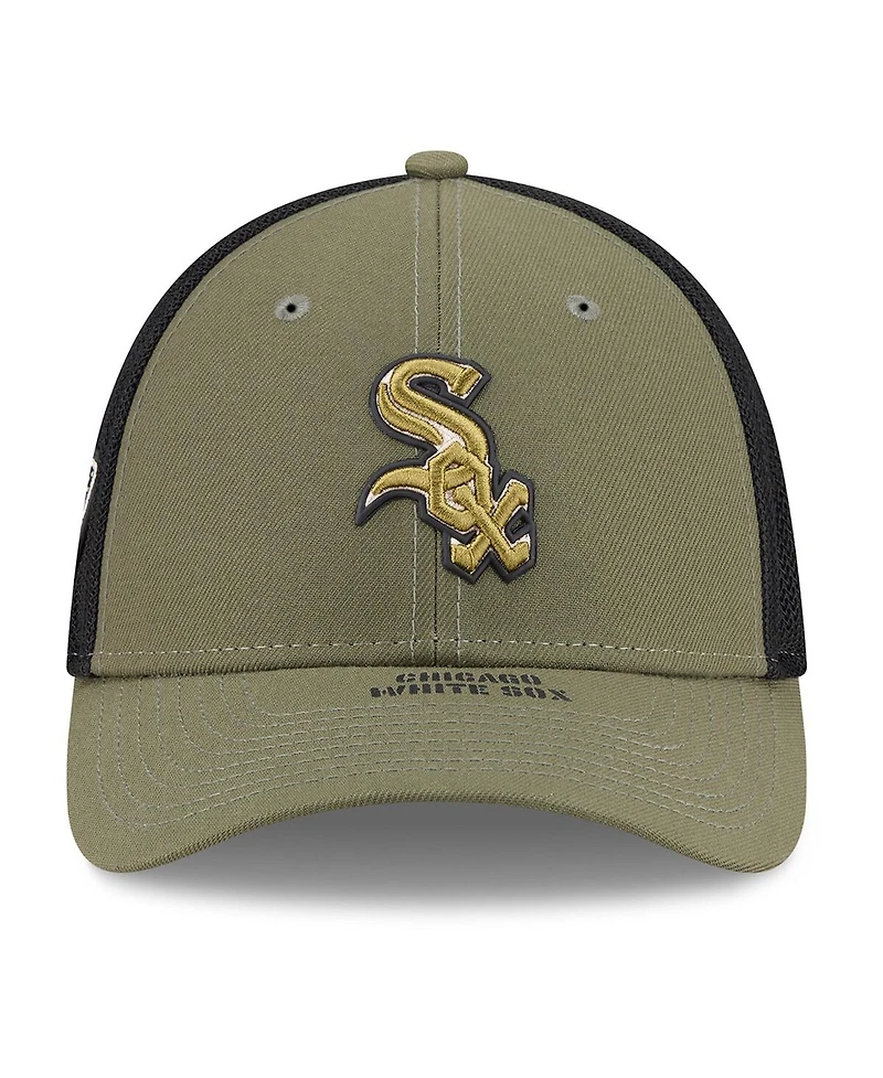 New Era Men's Olive Chicago White Sox 2026 Armed Forces Day 39THIRTY M-Crown Flex Hat