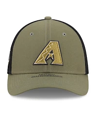 New Era Men's Olive Arizona Diamondbacks 2026 Armed Forces Day 39THIRTY M-Crown Flex Hat