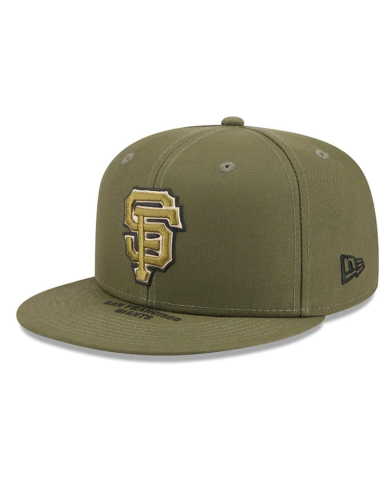 New Era Men's Olive San Francisco Giants 2026 Armed Forces Day 9FIFTY Snapback Hat