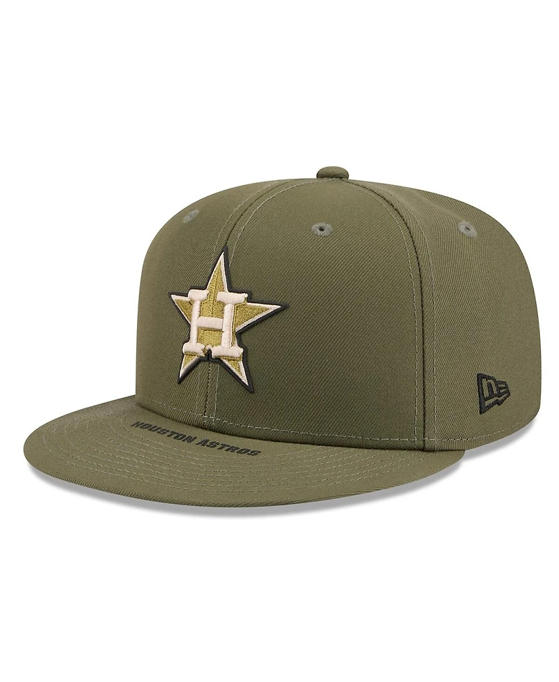 New Era Men's Olive Houston Astros 2026 Armed Forces Day 9FIFTY Snapback Hat