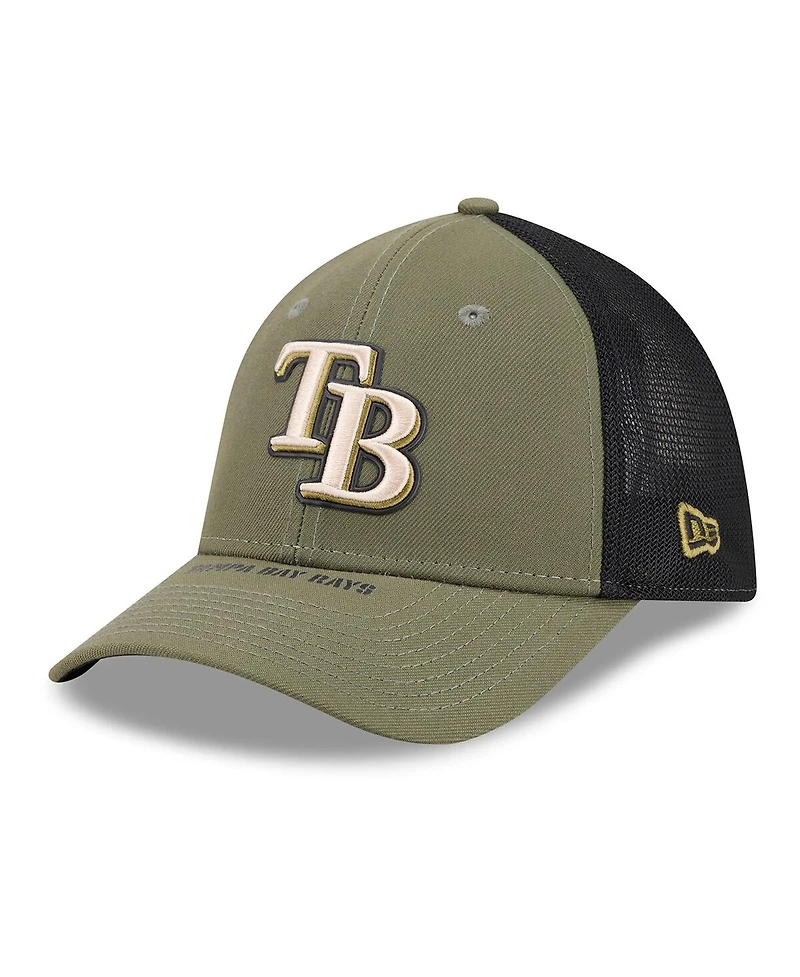 New Era Men's Olive Tampa Bay Rays 2026 Armed Forces Day 39THIRTY M-Crown Flex Hat