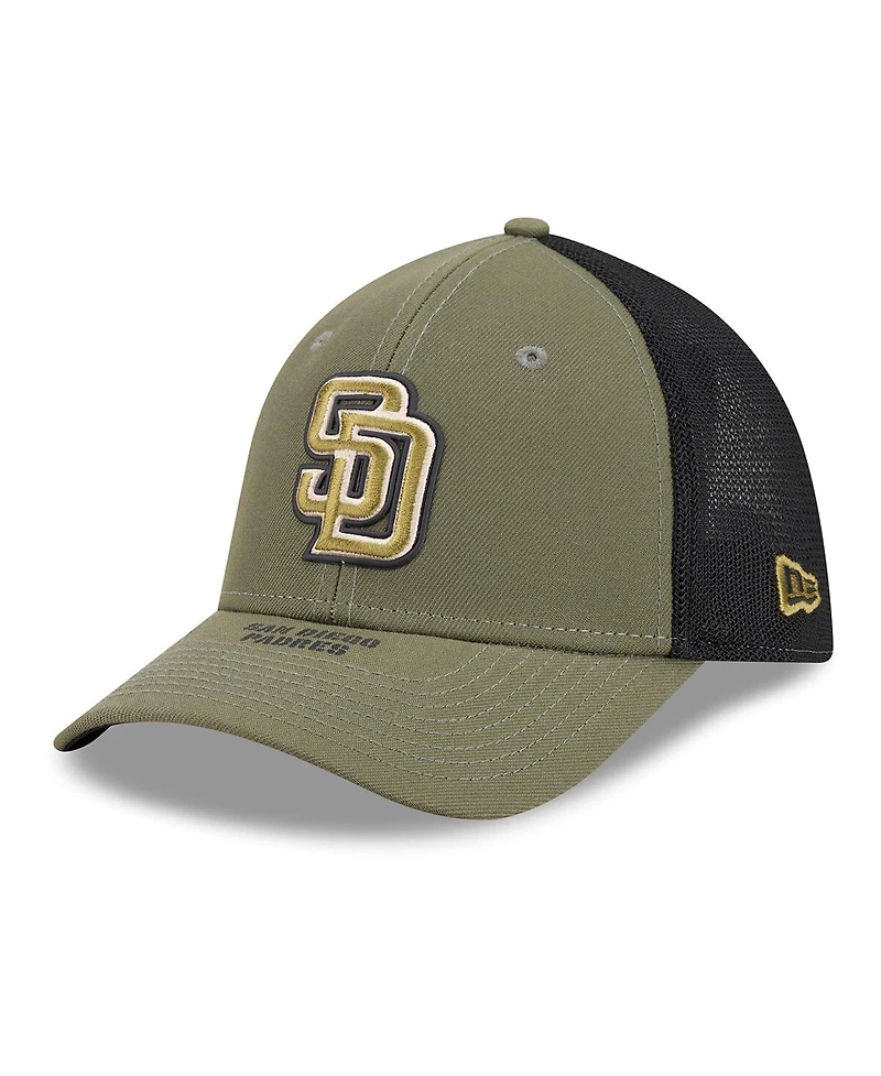 New Era Men's Olive San Diego Padres 2026 Armed Forces Day 39THIRTY M-Crown Flex Hat