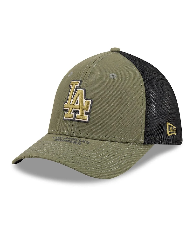 New Era Men's Olive Los Angeles Dodgers 2026 Armed Forces Day 39THIRTY M-Crown Flex Hat