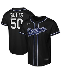 Nike Big Boys and Girls Mookie Betts Black Los Angeles Dodgers Fashion Replica Player Jersey