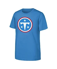 Outerstuff Big Boys and Girls Light Blue Tennessee Titans Primary Logo T-Shirt