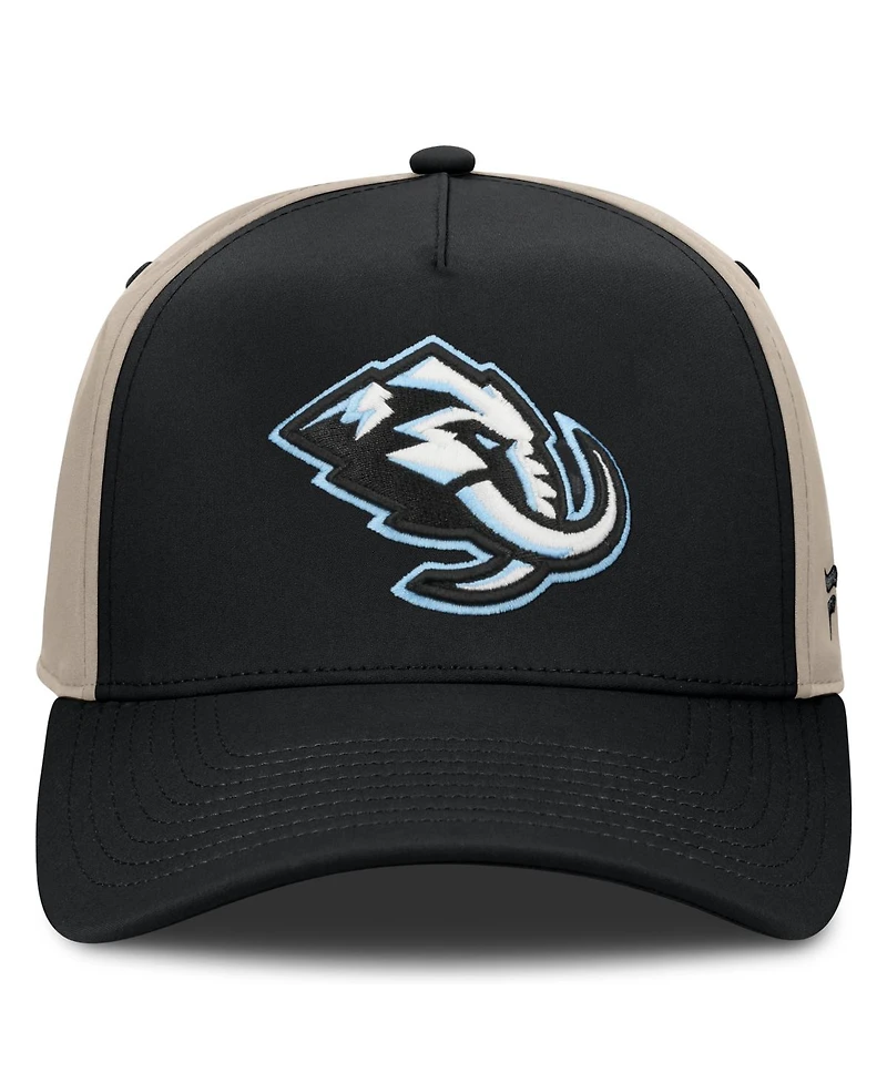 Fanatics Men's Black/Tan Utah Mammoth 2026 Stanley Cup Playoffs Locker Room Adjustable Hat