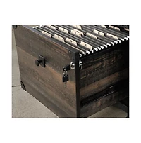 Sauder Foundry Road File Cabinet, Carbon Oak finish
