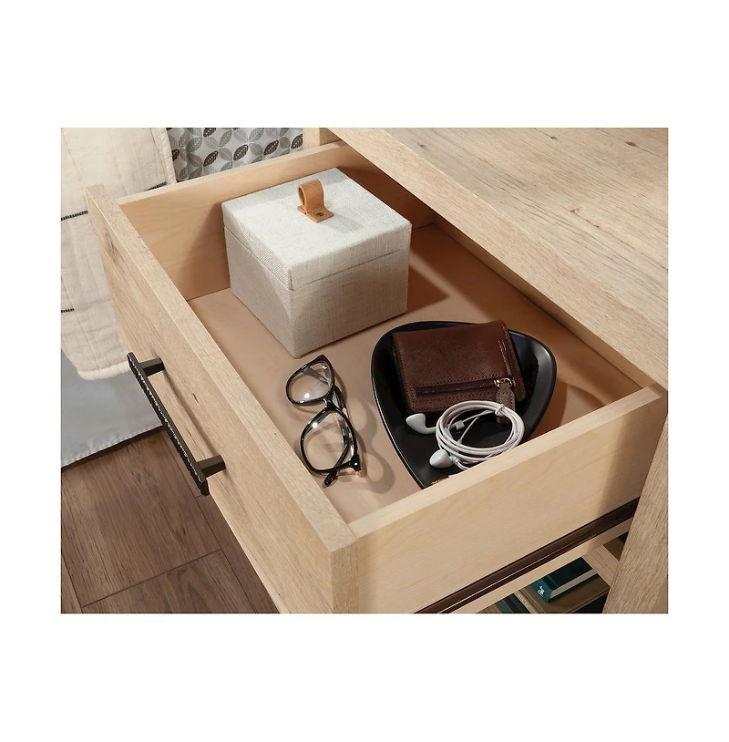 Sauder Pacific View Night Stand, Prime Oak finish