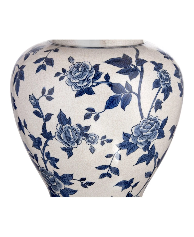 Barnes and Ivy Clarissa 25" High Traditional Table Lamps Set of 2 Vine Ceramic Living Room Bedroom Bedside