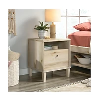 Sauder Sauder Willow Place 1Drawer Night Stand with Open Shelf Storage, Pacific Maple