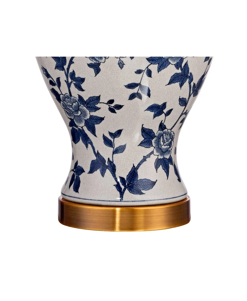Barnes and Ivy Clarissa 25" High Traditional Table Lamps Set of 2 Vine Ceramic Living Room Bedroom Bedside