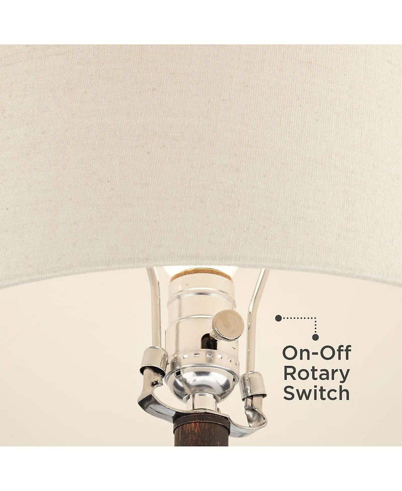 Franklin Iron Works Murphy 23" High Miner Lantern Farmhouse Accent Table Lamps Set of 2 Finish Metal Living Room