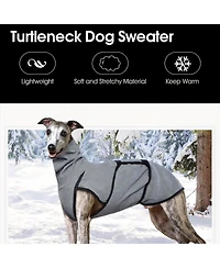 Aronkl Soft & Warm Turtle Neck Dog Sweater for Anxiety Relief and Outdoor Activities