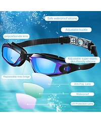 Gnuadz 6Pieces Swim Goggles Adult Anti Fog Ear Plugs Nose Clip