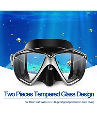 Gnuadz Snorkel Mask Panoramic Hd Anti-fog Tempered Glass