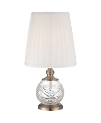 Regency Hill Ida Traditional Accent Table Lamp 15" High Crystal Sphere Empire Shade for Bedroom Bedside Nightstand Office Family House Home