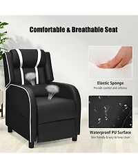 Gouun Massage Gaming Recliner with Retractable Footrest and Lumbar Support
