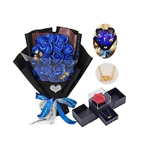 Gnuadz Preserved Rose Bouquet Necklace Gift