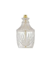 Regency Hill Traditional Table Lamp 26.5" High Brass Cut Glass Urn Accent Hardback Drum Shade Living Room Bedroom Bedside Nightstand