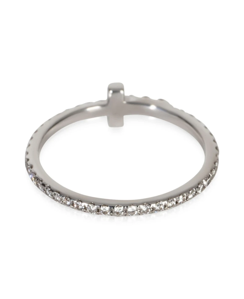 Pre-Owned Tiffany & Co White Gold Diamond Tiffany T Wire Ring