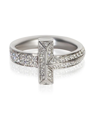 Pre-Owned Tiffany & Co White Gold Diamond Tiffany T T1 Ring