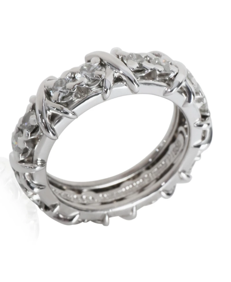 Pre-Owned Tiffany & Co Platinum Diamond Sixteen Stone Ring