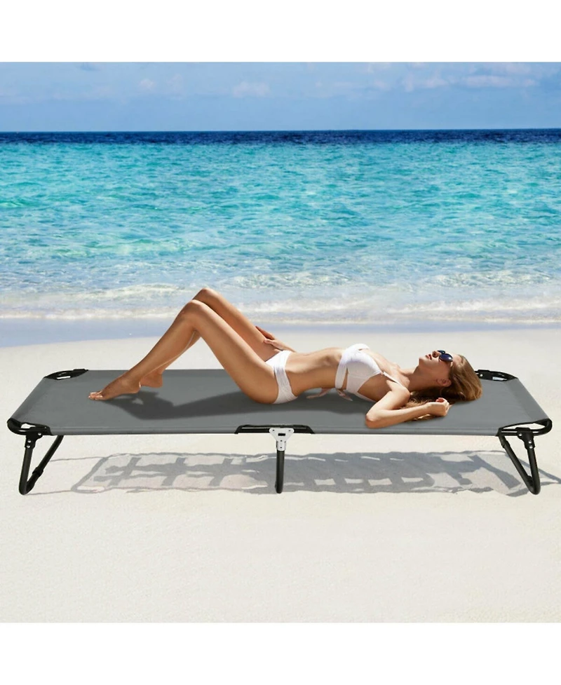Gouun Folding Elevated Camping Cot for Sleeping, Hiking and Travel