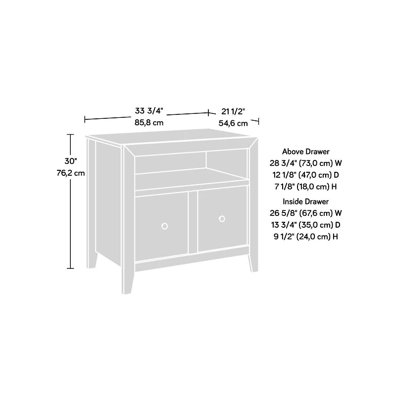 Sauder Dakota Pass File Cabinet, Plank finish