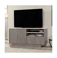 Sauder East Rock Credenza, For TVs up to 65", Ashen Oak finish