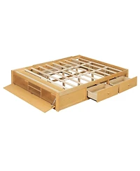 Streamdale Furniture Platform Bed w/ 4 Drawers and Lift Storage