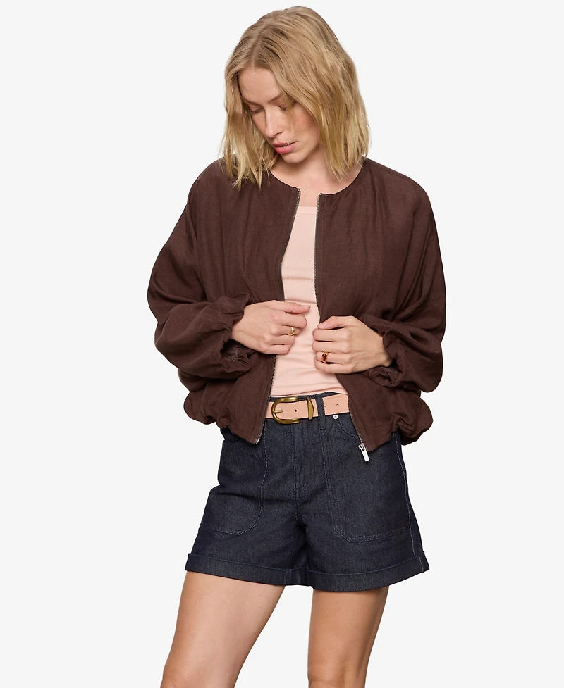 Sanctuary Women's Crewneck Bubble Jacket
