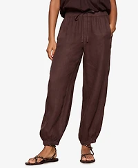 Sanctuary Women's Melody Linen Mid-Rise Balloon Jogger Pants