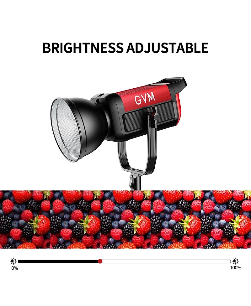 Gvm Pro SD200B 200W Bi-Color Led Video Cob Spotlight Kit with Lantern Softbox and Light Stand