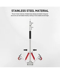 Gvm DL300 2-Section Aluminum C-Stand with Casters