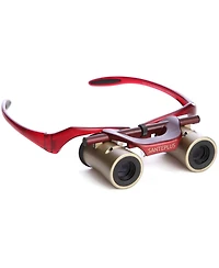 KabukiGlasses Opera Theater Binocular 4x13mm, Hands-Free Autofocus with Ultra Bright Lens, Gold/Red