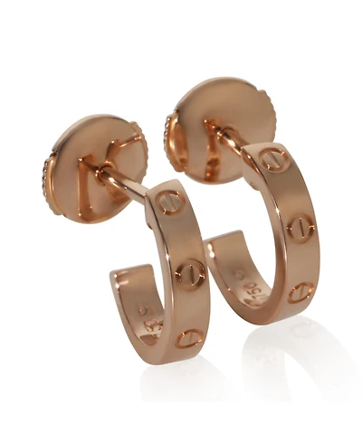 Pre-Owned Cartier Rose Gold Small Model Love Hoop Earrings
