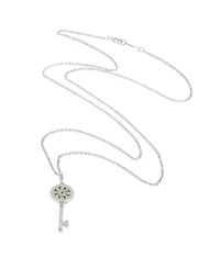 Pre-Owned Tiffany & Co Platinum Diamond Mini Model Petals Key Pendant
