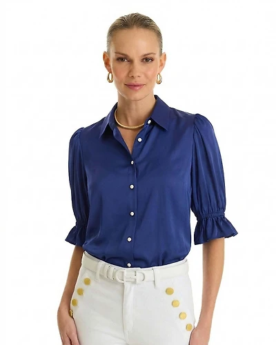 The Noli Shop Women's Cindy Ruffle Sleeve Blouse