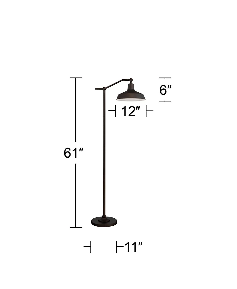 360 Lighting Kayne Farmhouse Rustic 61" Tall Standing Floor Lamps Set of 2 Lights Downbridge Adjustable