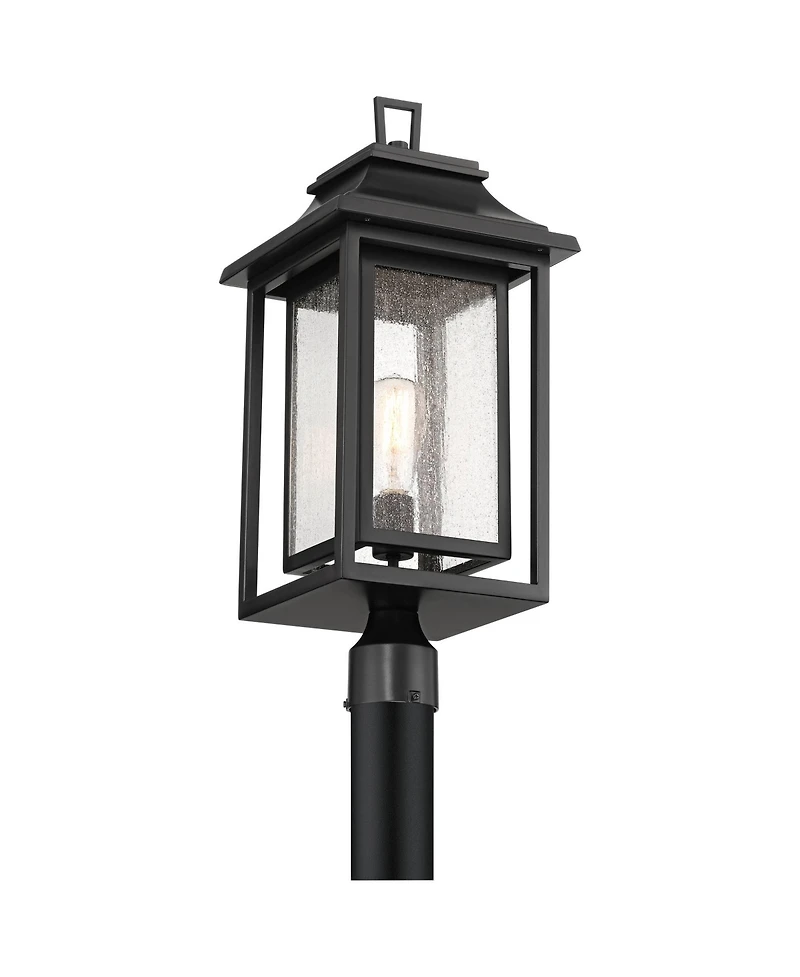 John Timberland Cecile 23 High Mission Outdoor Post Mount Light Fixture Pole Porch House Box Lantern Weatherproof Clear Glass Shade