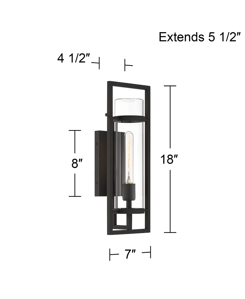Possini Euro Design Castello High Modern Outdoor Wall Light Fixture Mount Porch House Set of 2 Marine Grade Finish