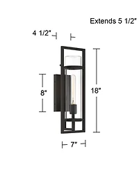 Possini Euro Design Castello High Modern Outdoor Wall Light Fixture Mount Porch House Set of 2 Marine Grade Finish