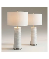 360 Lighting Contours 27 1/2" High Modern Ceramic Table Lamp Set of 2