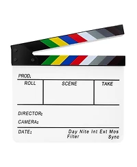 Clar 9-Section Acrylic Production Slate with Color Clapper Sticks (9.25 x 11")