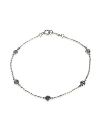Pre-Owned Tiffany & Co Platinum Aquamarine Elsa Peretti Color By The Yard Bracelet