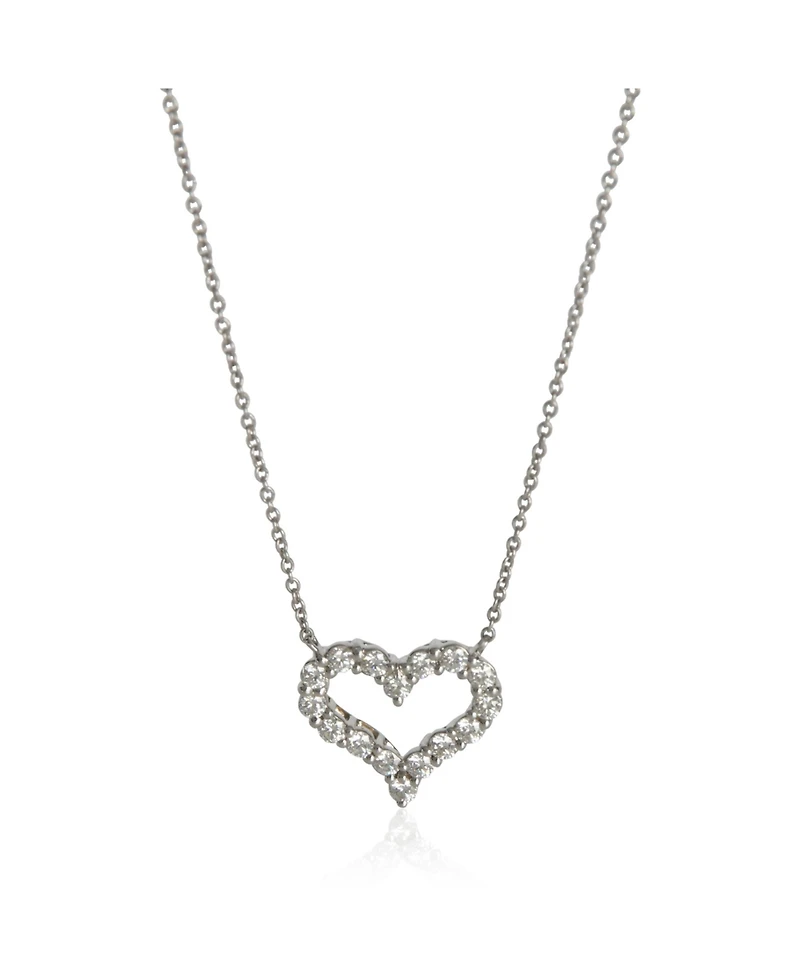 Pre-Owned Tiffany & Co Platinum Diamond Heart Pendant