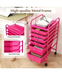Slickblue 6 Drawer Rolling Storage Cart Organizer Multifunctional